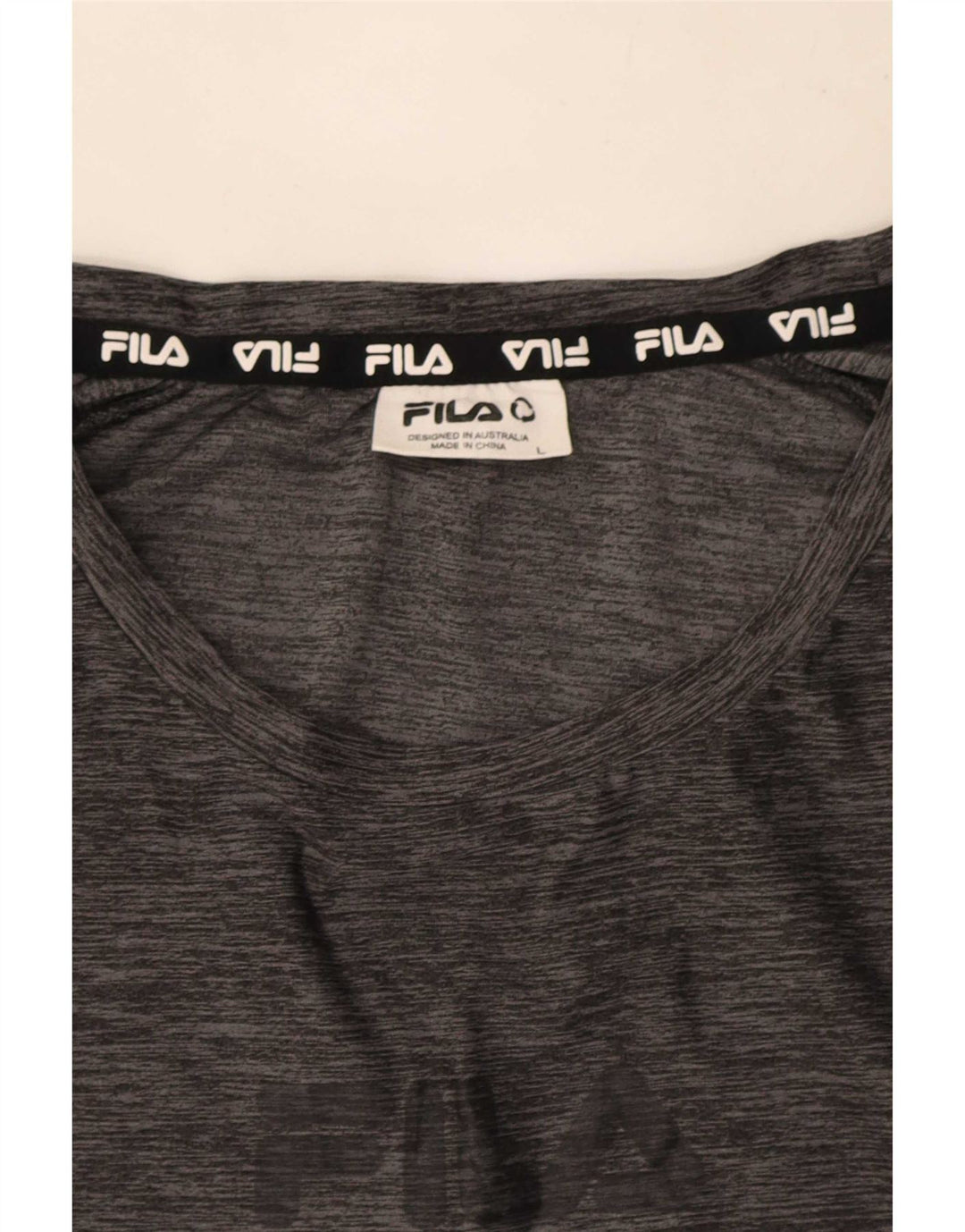 Ανδρικό T-Shirt Fila Top Large Grey Flecked Polyester