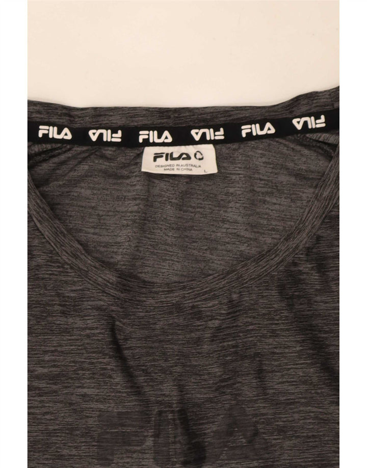 Ανδρικό T-Shirt Fila Top Large Grey Flecked Polyester