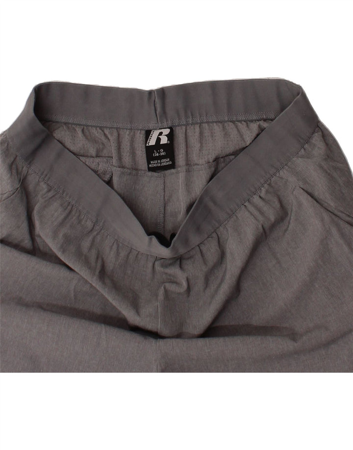RUSSELL ATHLETIC Mens Sport Shorts Large Grey Polyester Vintage Russell Athletic and Second-Hand Russell Athletic from Messina Hembry 