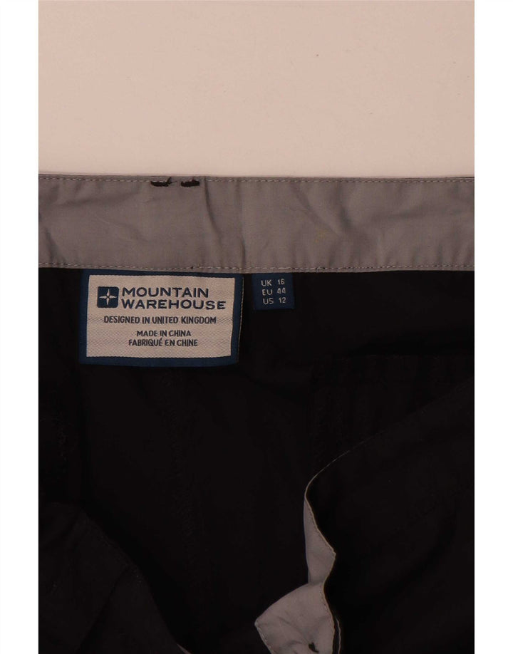 Mountain Warehouse Γυναικείο Σορτς Cargo UK 16 Large W34 Μαύρο Πολυεστέρα