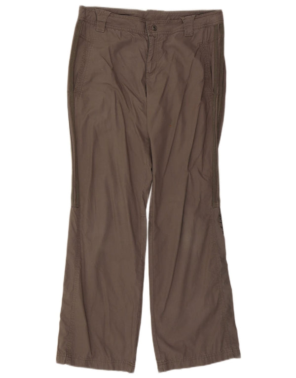 Γυναικείο ίσιο παντελόνι Chino Adidas UK 12 Medium W30 L30 Γκρι βαμβακερό