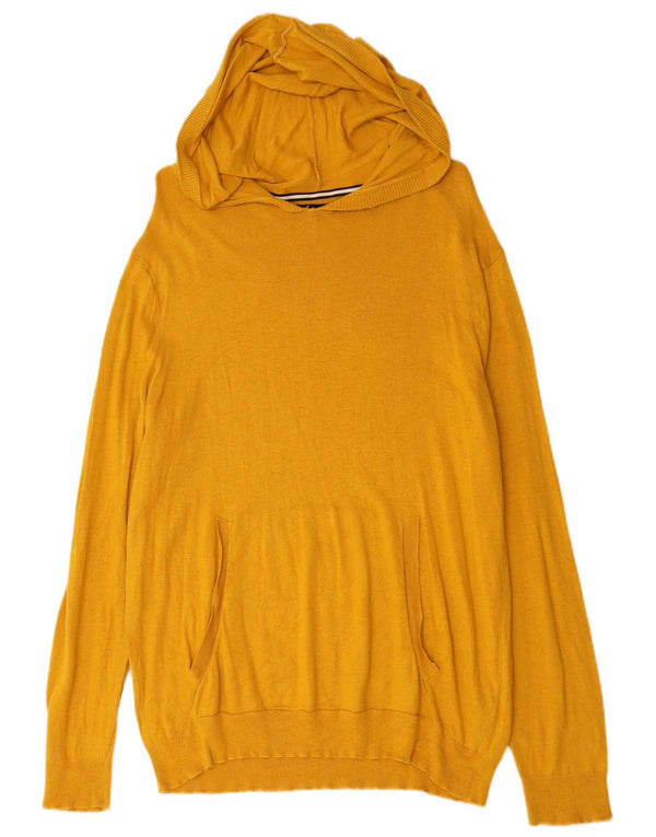 Zara Ανδρικό Hoodie Jumper Medium Yellow