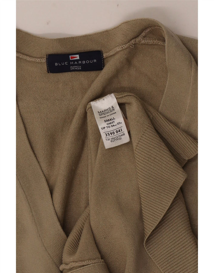 Marks & Spencer Ανδρικό Μπλε Ζακέτα Harbor Μικρό Μπεζ Ακρυλικό