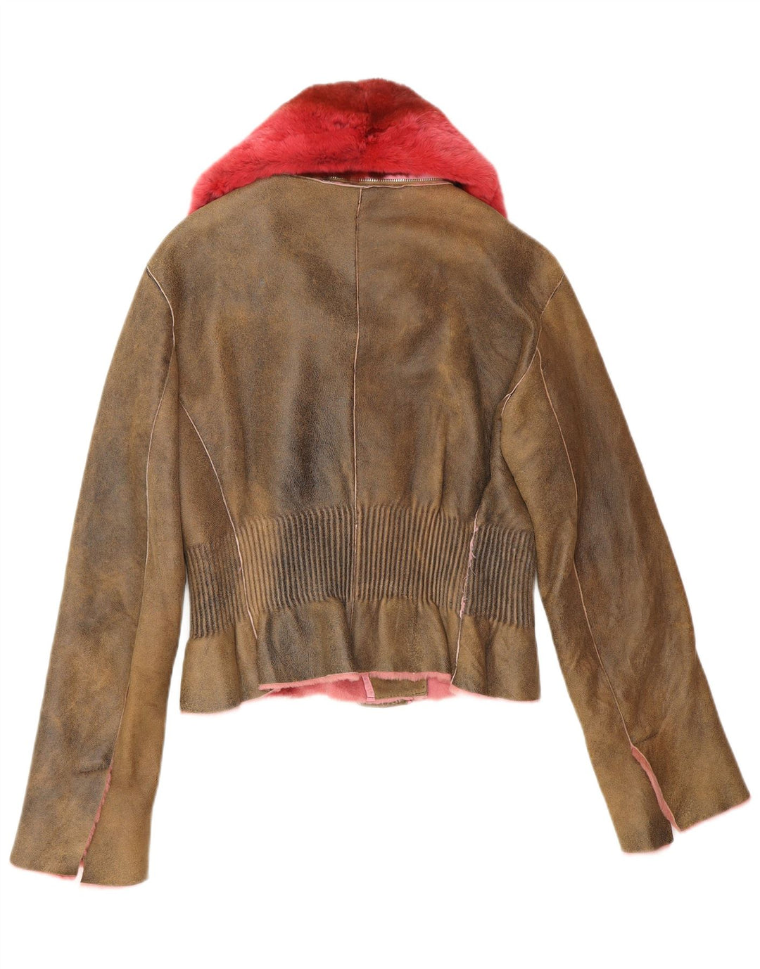 ERMANNO SCERVINO Γυναικείο Δερμάτινο Μπουφάν IT 42 Δερμάτινο Μεσαίο Καφέ