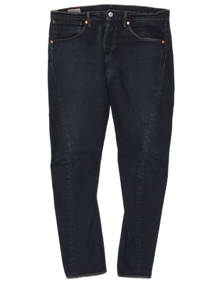 LEVI'S Ανδρικό Μπανάνα Skinny Jeans W33 L32 Navy Blue Cotton
