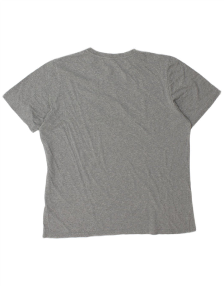 Ανδρικό γραφικό T-Shirt Adidas Top μεγάλο γκρι βαμβακερό