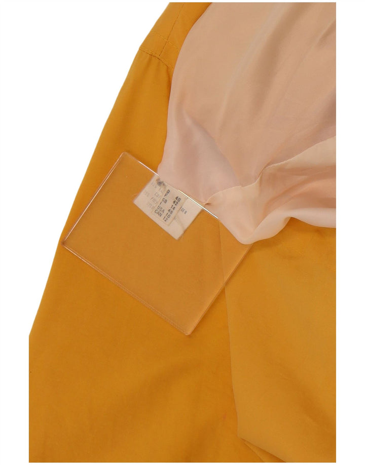 Vintage γυναικεία υπερμεγέθη καμπαρντίνα UK 14 Large Yellow Cotton