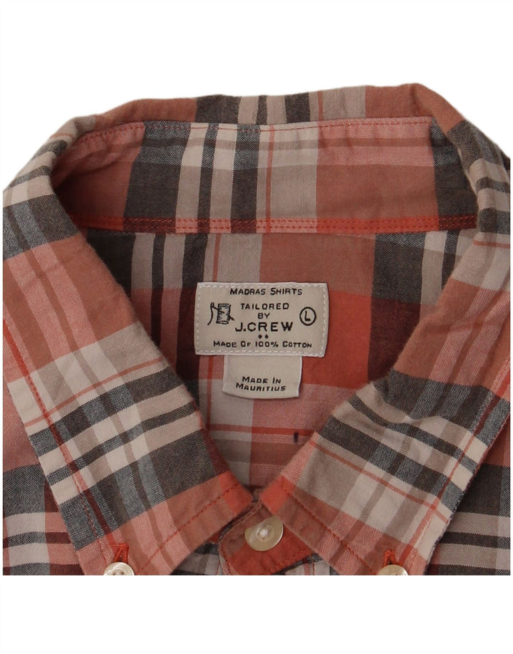Ανδρικό πουκάμισο J. Crew Large Pink Check Cotton