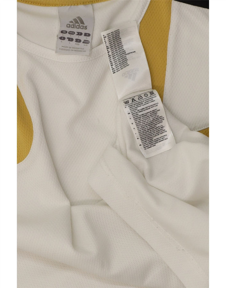 Adidas Ανδρικό T-Shirt Climalite Top Large White Colourblock Πολυεστέρας