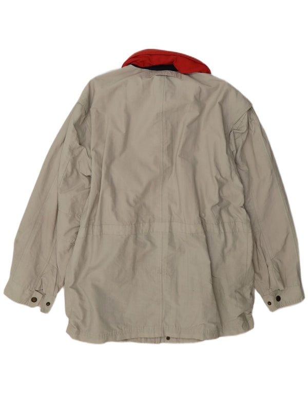 Vintage Ανδρικό κουκούλα Utility Jacket UK 40 Large Beige Βαμβακερό