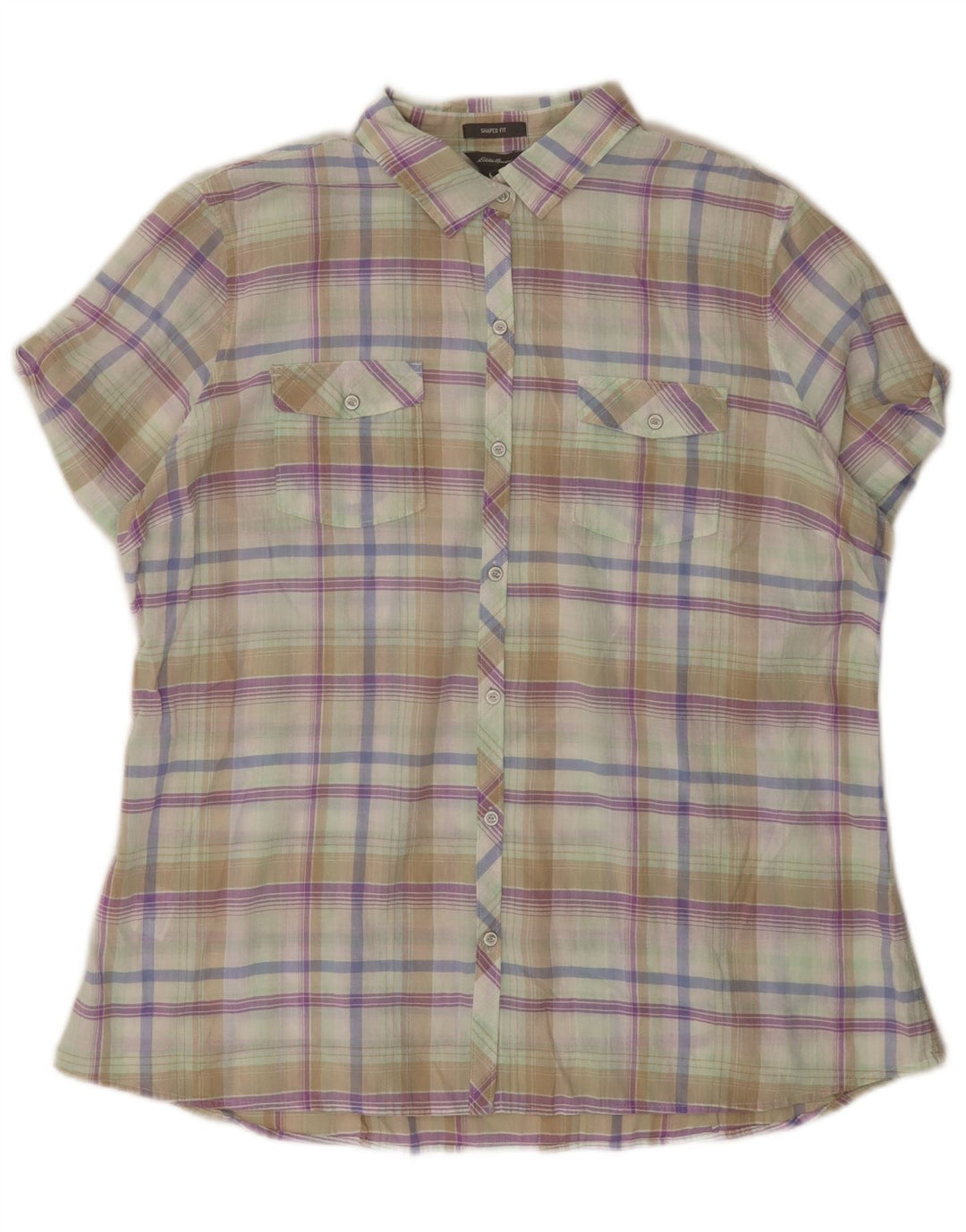 EDDIE BAUER Γυναικείο πουκάμισο σε σχήμα UK 18 XL Πολύχρωμο Check