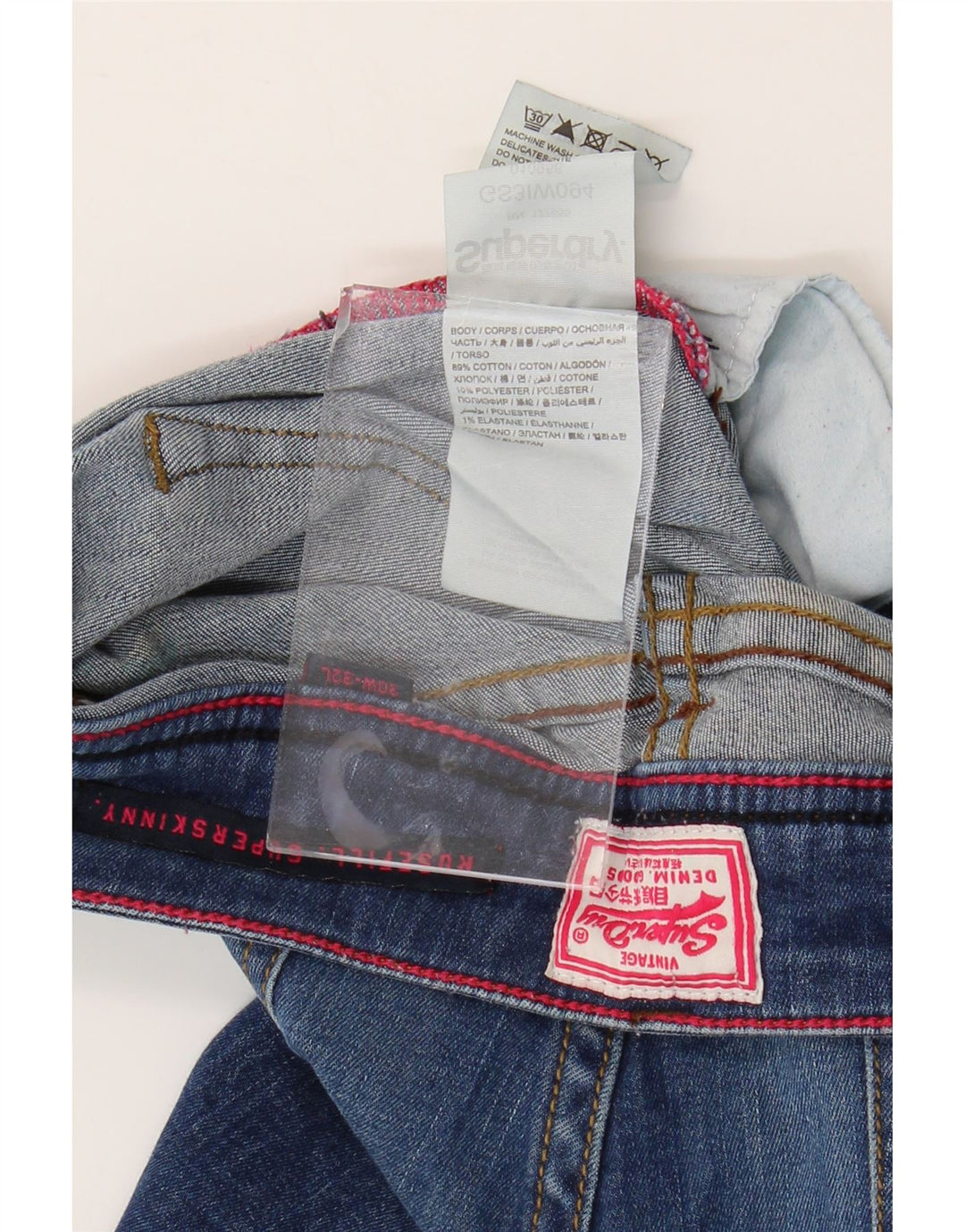 SUPERDRY Γυναικείο Rosefill Super Skinny Jeans W30 L35 Μπλε βαμβακερό