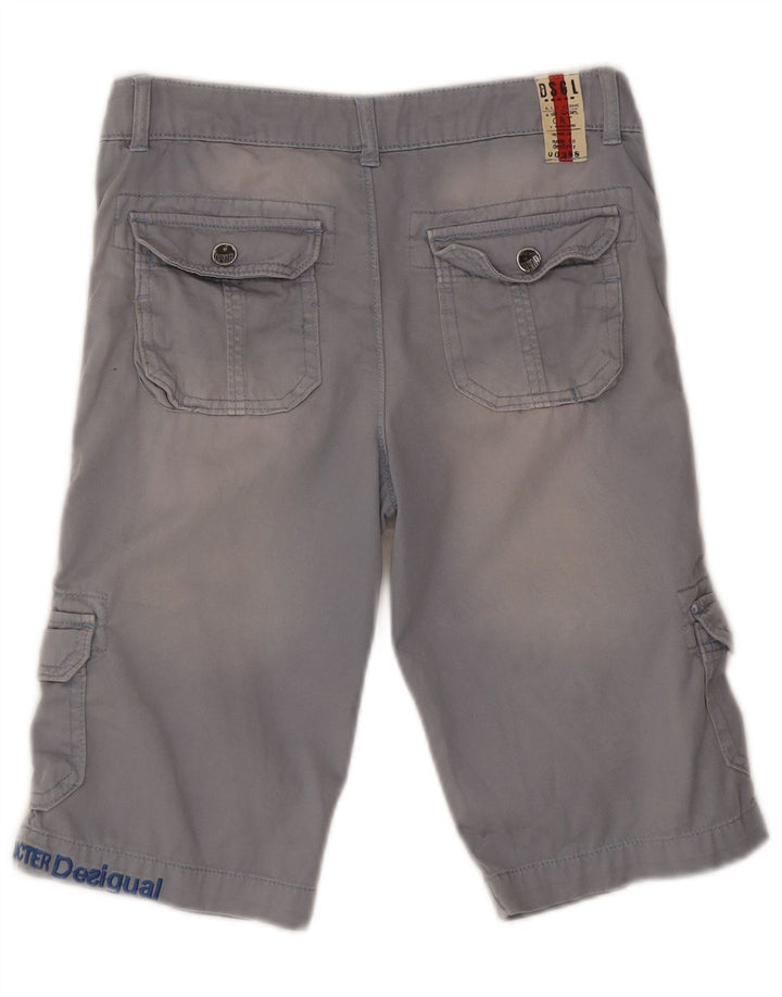 DESIGUAL Boys Cargo Shorts 11-12 Years W28  Blue Cotton
