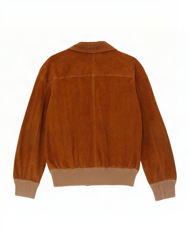 Vintage Ανδρικό Suede Jacket UK 12 Medium Beige Colourblock