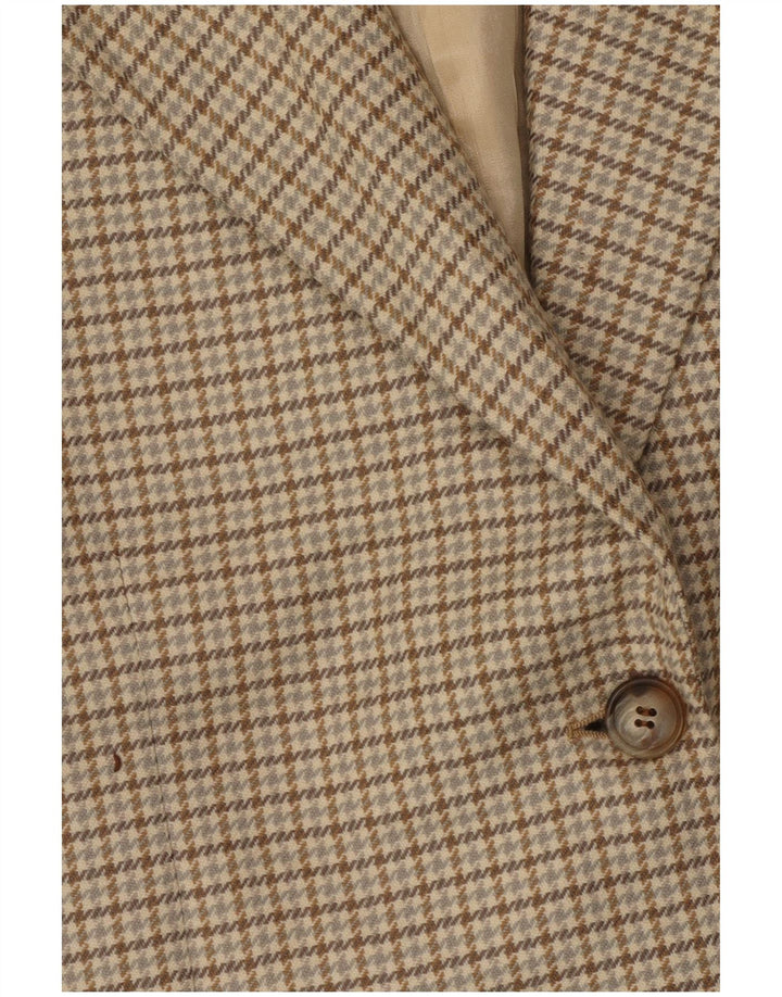 Luisa Spagnoli Γυναικείο σακάκι 2 κουμπιών IT 48 XL Beige Houndstooth