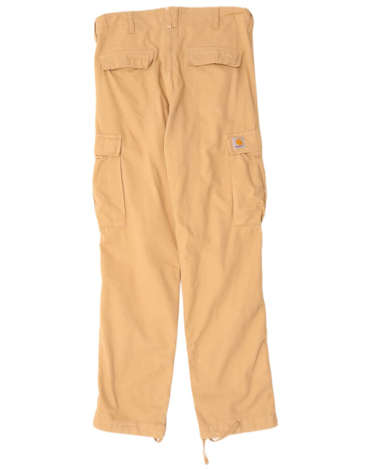 CARHARTT Ανδρικό ίσιο παντελόνι Cargo W30 L32 Μπεζ βαμβακερό