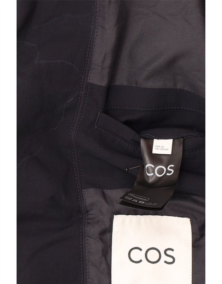 Ανδρικό μπουφάν μπλέιζερ Cos 2 κουμπιών EU 46 Small Navy Blue Wool