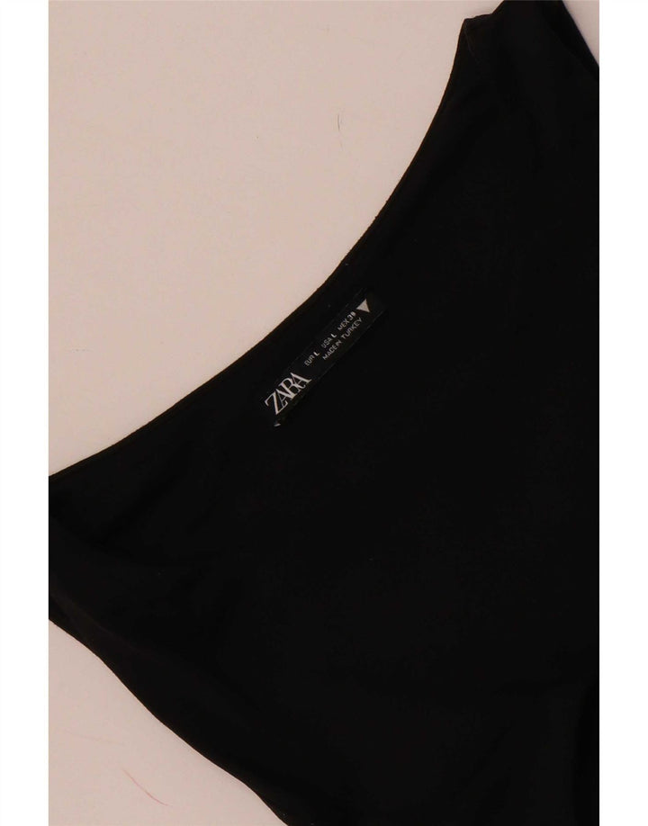 Zara γυναικείο αμάνικο κορμάκι UK 14 Large Μαύρο