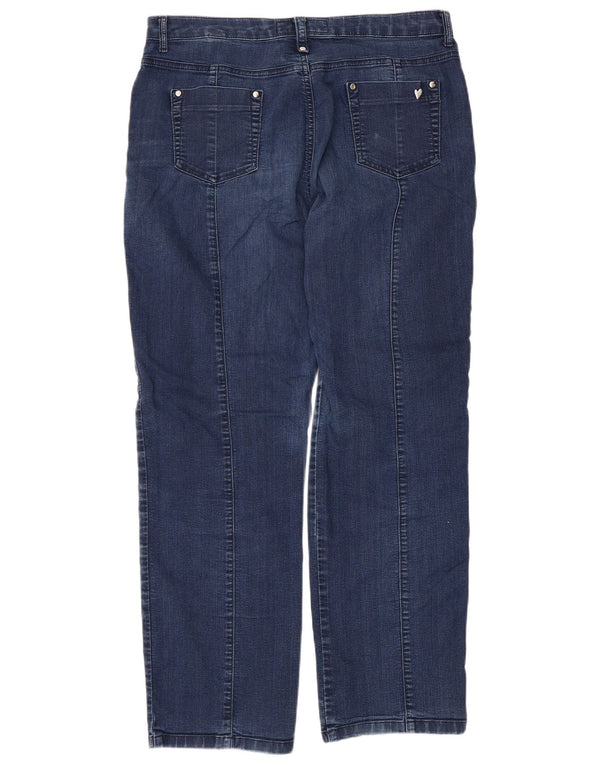 Marks & Spencer Γυναικεία Per Una Straight Jeans UK 16 Large W36 L30 Navy Blue