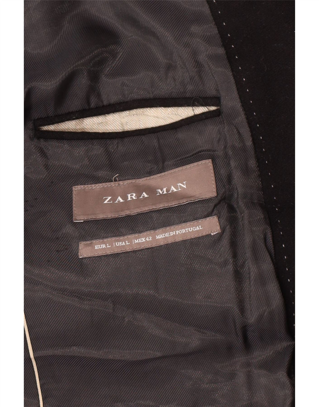 Zara Ανδρικό Πανωφόρι UK 40 Large Μαύρο
