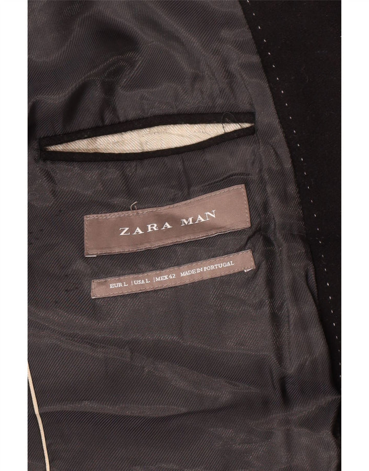 Zara Ανδρικό Πανωφόρι UK 40 Large Μαύρο