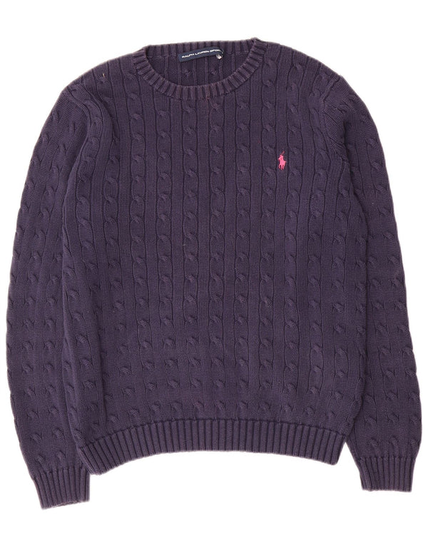 Γυναικείο πουλόβερ Ralph Lauren Crew Neck Jumper UK 18 XL Navy Blue Cotton