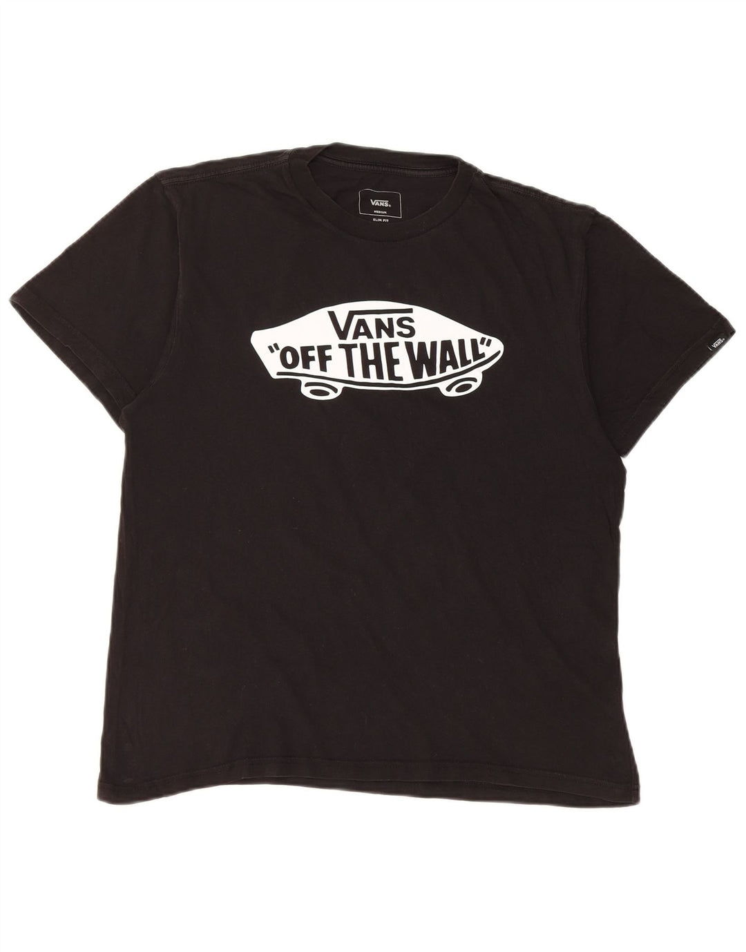 Γραφικό T-Shirt Ανδρικό Vans Slim Fit Top Μεσαίο μαύρο βαμβακερό