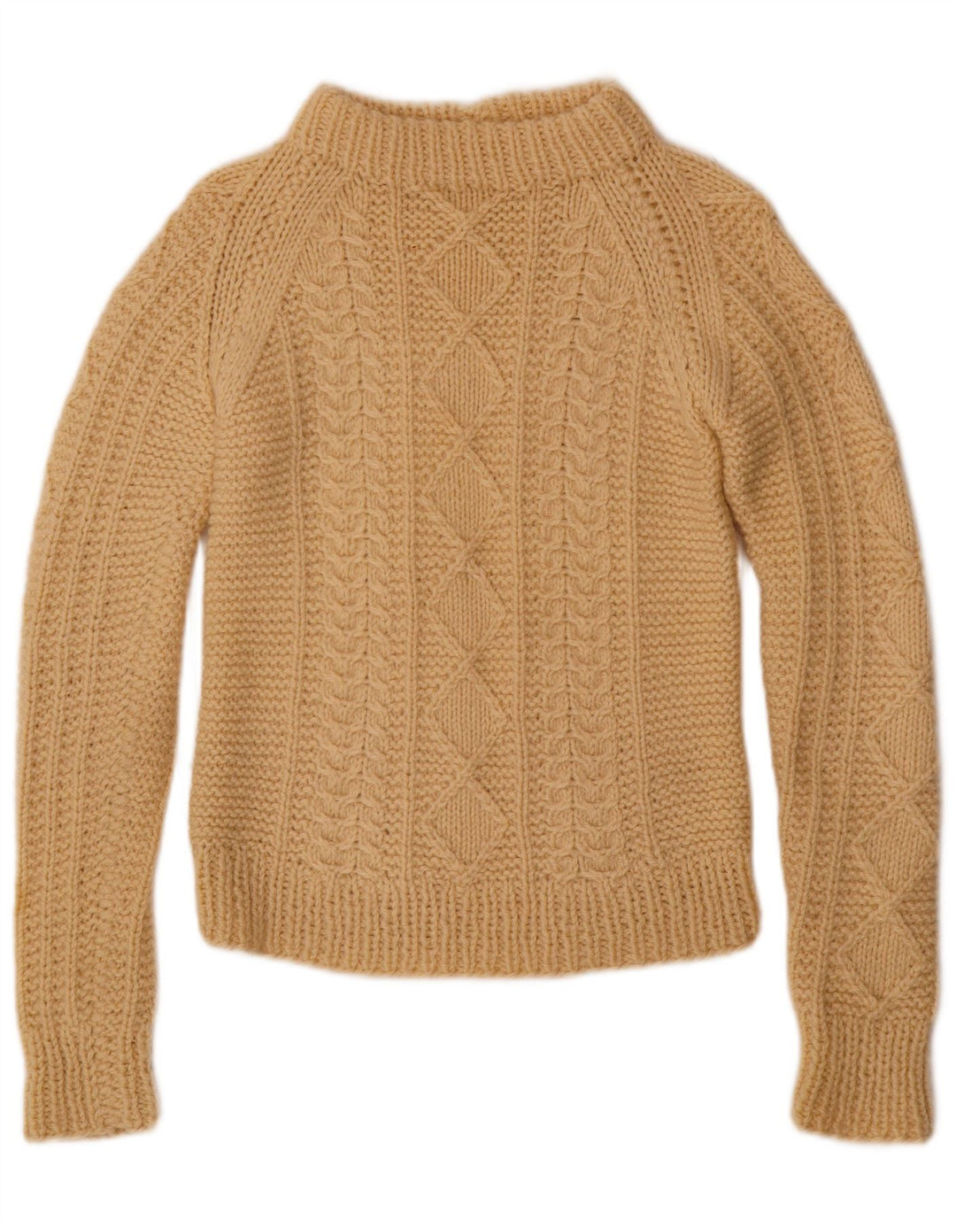 Γυναικείο πουλόβερ με λαιμό χελώνα VINTAGE UK 8 Small Beige