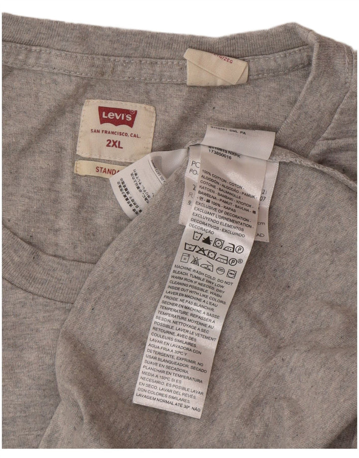 Ανδρικό T-Shirt Levi's Standard Top 2XL Γκρι βαμβακερό