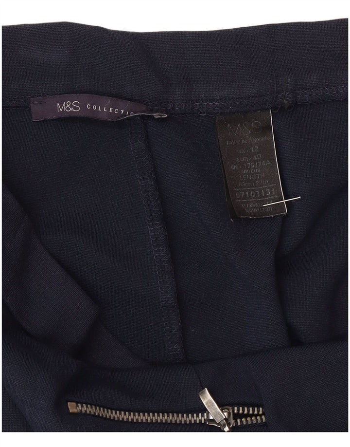 Marks & Spencer Γυναικεία Midi Φούστα UK 12 Medium W30 Navy Blue Polyamide
