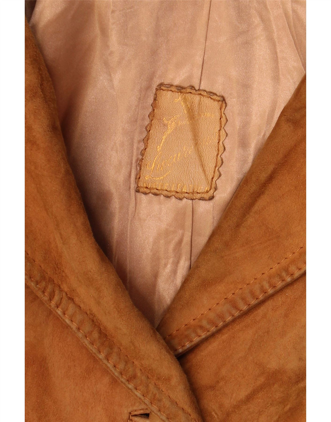 Vintage Γυναικείο Suede Jacket UK 10 Small Brown Δερμάτινο