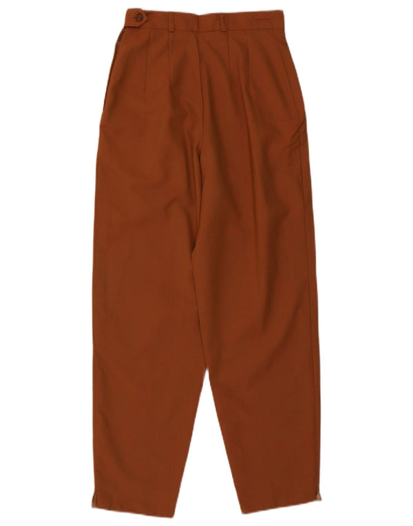 Vintage γυναικείο κωνικό ψηλόμεσο παντελόνι IT 40 Small W26 L26 καφέ