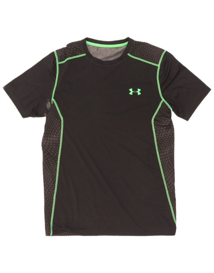 Under Armour Ανδρικό T-Shirt Top Μικρό Μαύρο Γεωμετρικό Πολυεστέρα