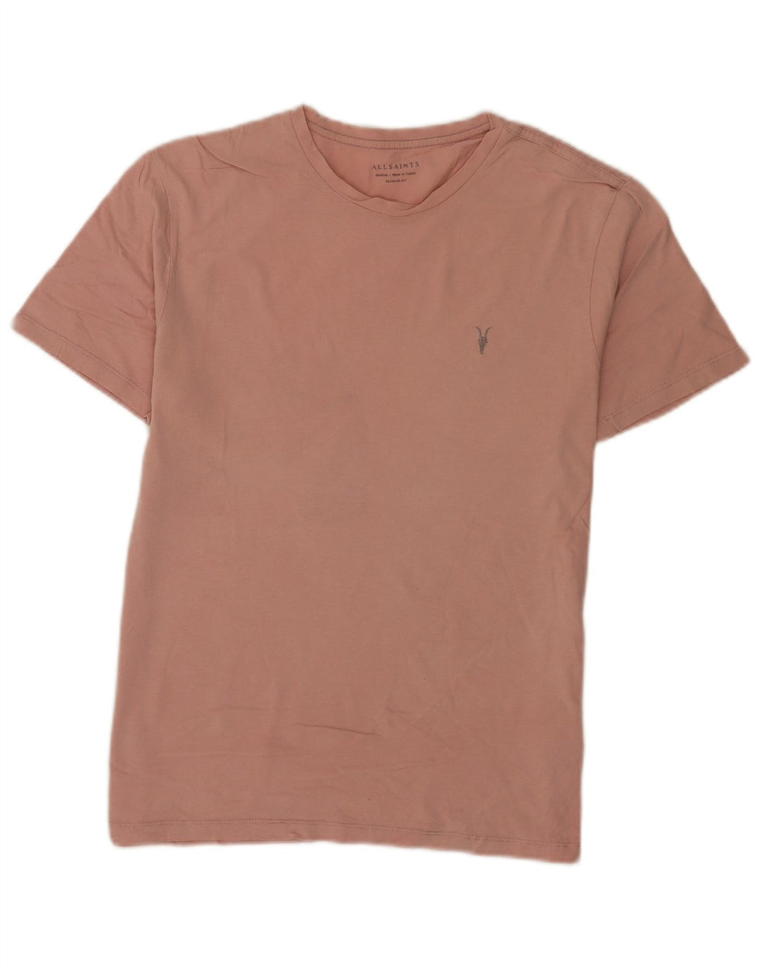 All Saints Ανδρικό T-Shirt με κανονική εφαρμογή Τοπ μεσαίο ροζ βαμβακερό