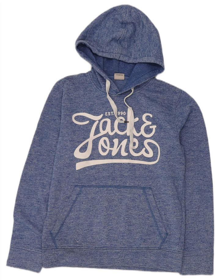Jack & Jones Ανδρικά γραφικά με κουκούλα με κουκούλα, μικρός μπλε πολυεστέρας