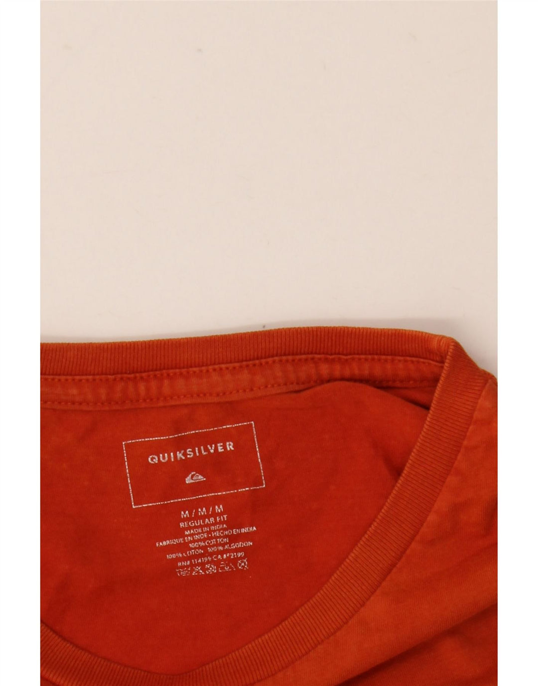 Ανδρικό γραφικό μπλουζάκι Quiksilver, κανονική εφαρμογή, μεσαίο βαμβακερό πορτοκαλί