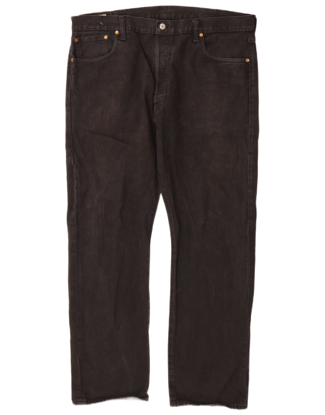 Levi's Mens 501 Straight Jeans W40 L32 Μαύρο Βαμβακερό