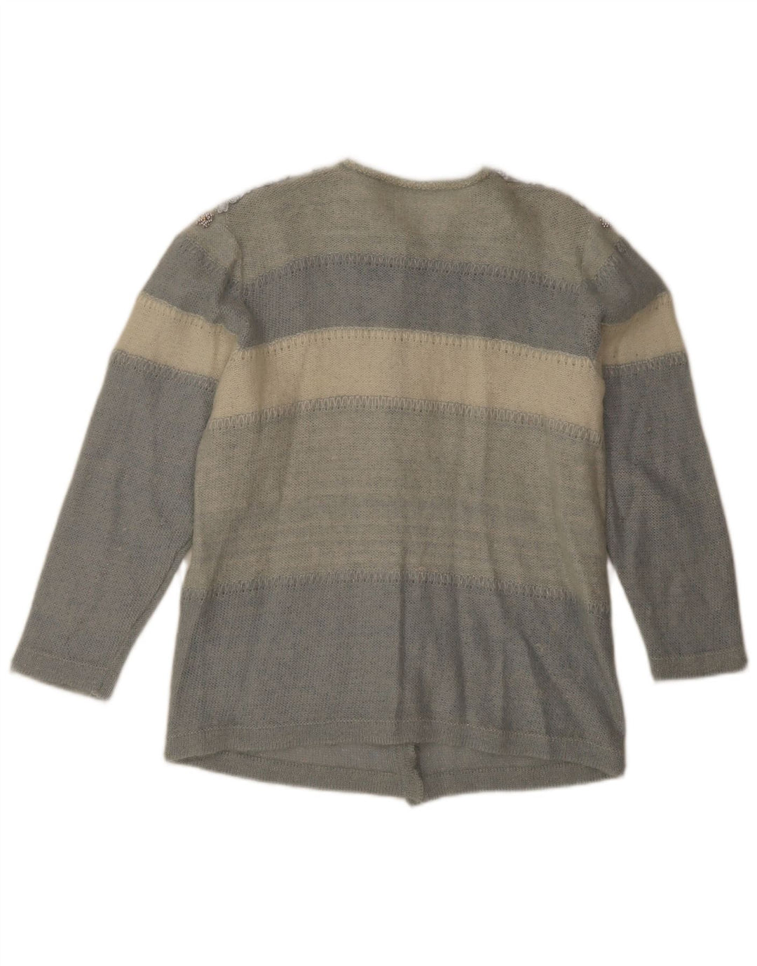 Vintage γυναικείο πουλόβερ UK 12 Medium Blue Colourblock