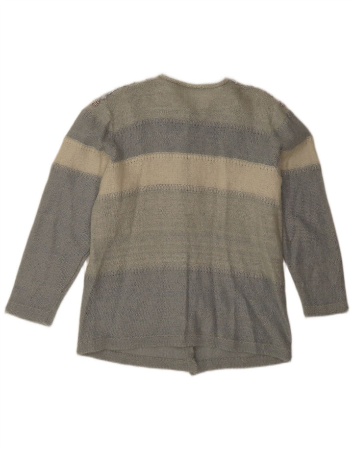 Vintage γυναικείο πουλόβερ UK 12 Medium Blue Colourblock