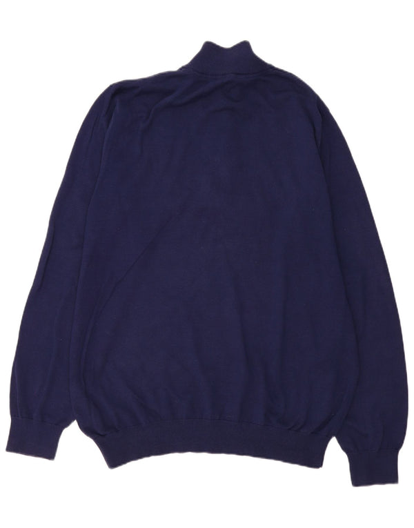 CREW CLOTHING Ανδρικό πουλόβερ με φερμουάρ 3XL μπλε βαμβακερό