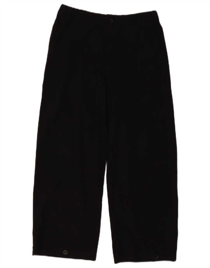 ZARA Γυναικείο Φαρδύ Παντελόνι Chino Μικρό W26 L26 Μαύρο