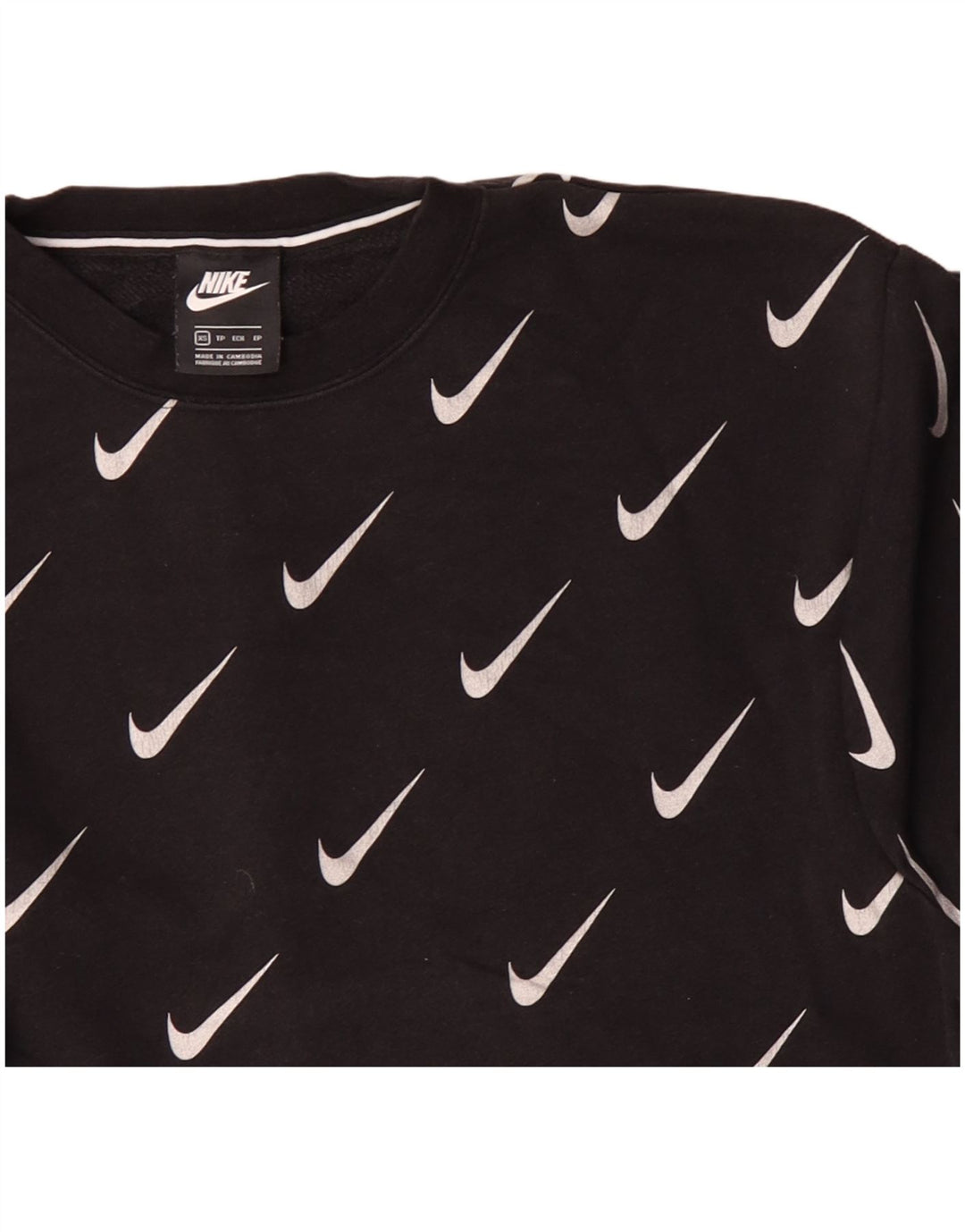 Ανδρικό γραφικό φούτερ NIKE Jumper XS Μαύρο βαμβακερό