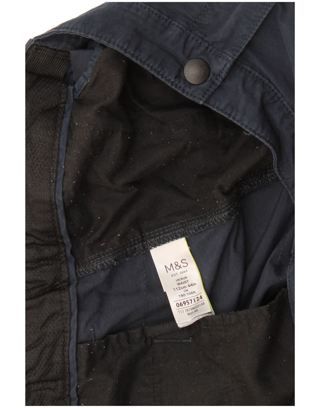 Ανδρικό σορτς Cargo Marks & Spencer W44 2XL Navy Blue Cotton