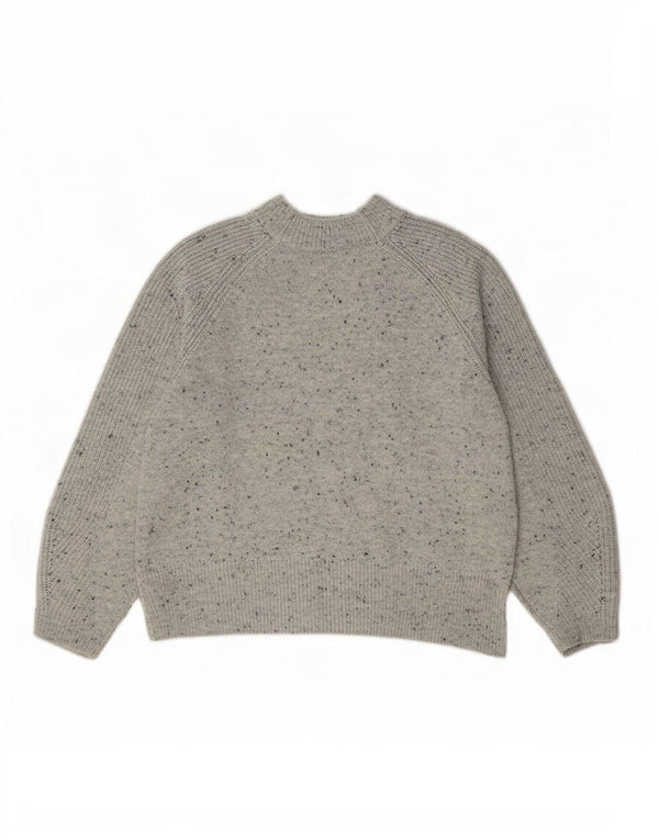Marks & Spencer Γυναικείο πουλόβερ με λαιμόκοψη UK 14 Medium Grey Flecked