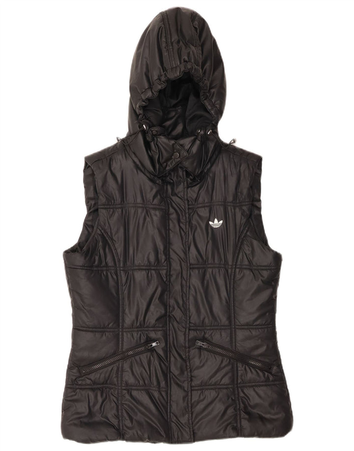 ADIDAS Γυναικεία κουκούλα με επένδυση Gilet IT 40 Μικρός Μαύρος Πολυεστέρας