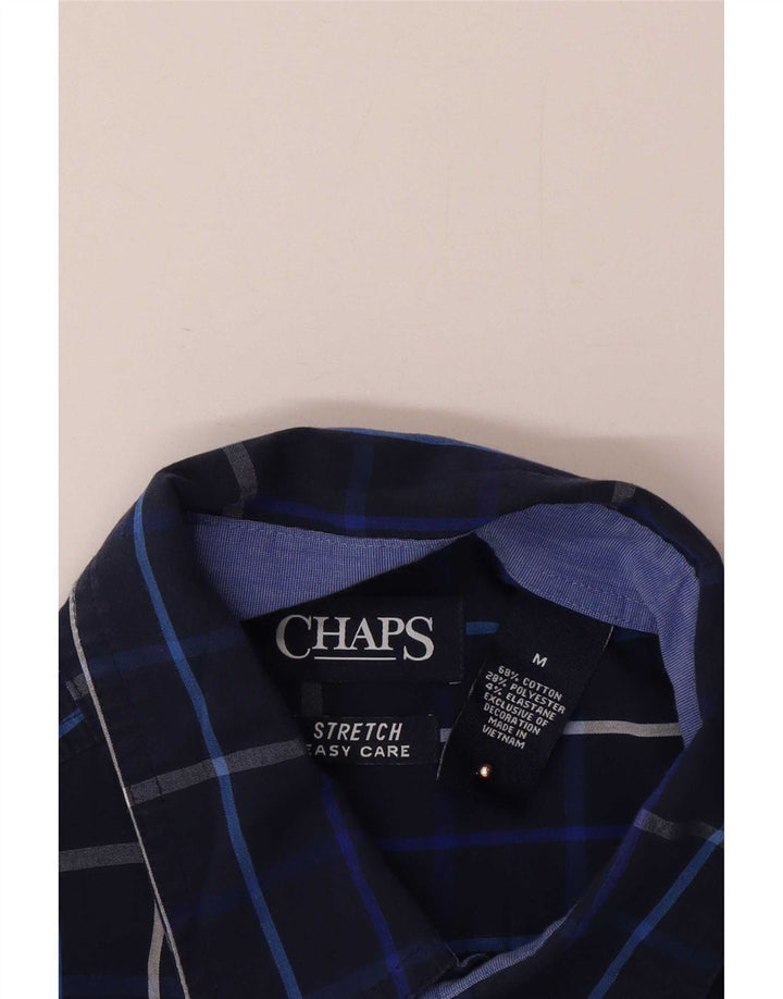 Chaps Ανδρικό πουκάμισο Easy Care Medium Navy Blue Check Cotton