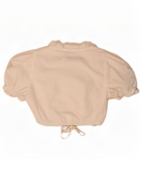 STOIBER Γυναικείο Trachten Crop Top EU 36 Small White Polyester