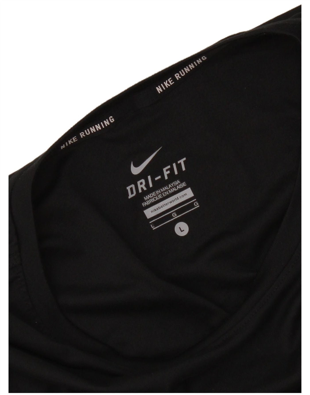 Nike γυναικείο μπλουζάκι Dri Fit Μακρυμάνικο UK 14 Large Μαύρο