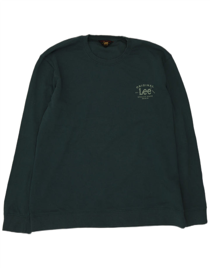 Ανδρικό φούτερ Lee Regular Fit Jumper 2XL Πράσινο βαμβακερό