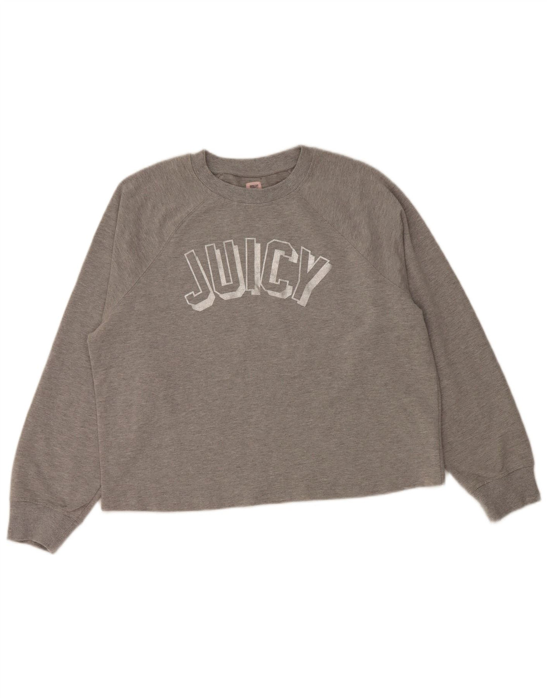 JUICY COUTURE Γυναικείο γραφικό φούτερ Jumper UK 18 XL Γκρι βαμβακερό